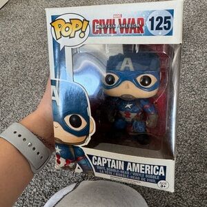 Funko Pop Captain America in Blue and Red